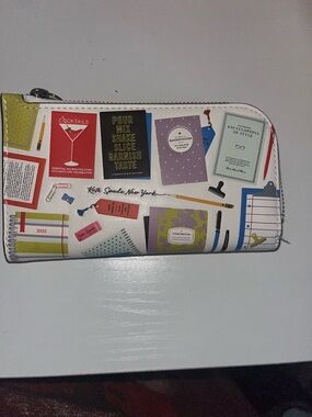 kate spade yellow cardholder wallet with glitter snap